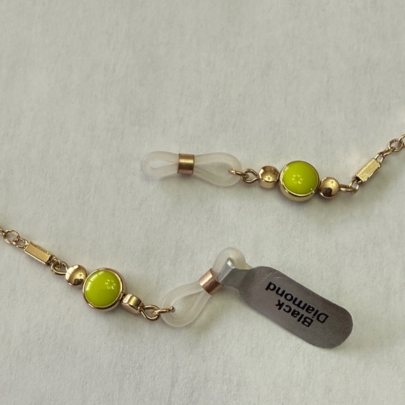 Anthropologie Black Diamond Gemstone and Gold Plated Chain Eyewear!!🔥🔥🔥 - Picture 6 of 16